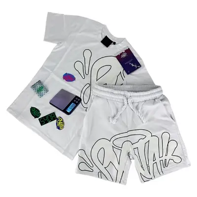 Synaworld tee and shorts set White