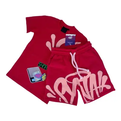 Synaworld tee and shorts set Red