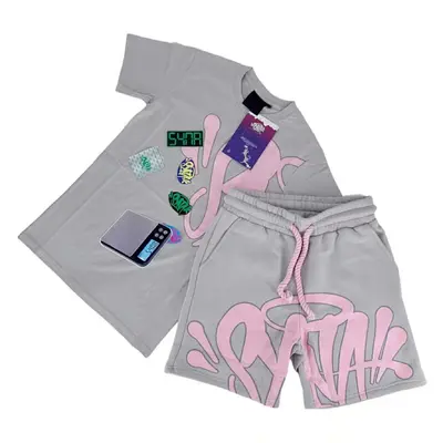 Synaworld tee and shorts set grey