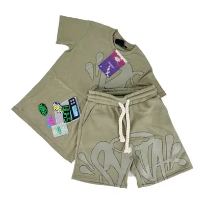 Synaworld tee and shorts set Green