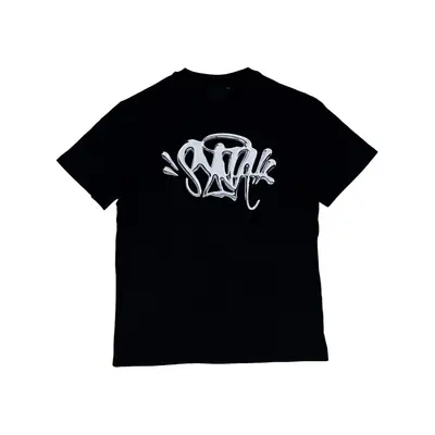 SYNAWORLD 'SYNA LOGO' TEE - SLIVER/ BLACK
