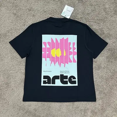 Ate Flower Poster T-Shirt - Navy