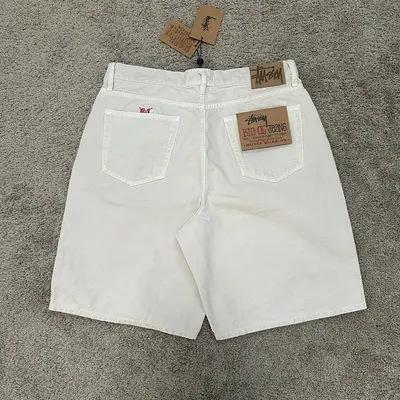 Stu white canva Short