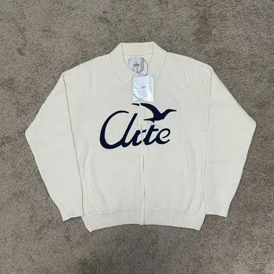 A*te Bird Zip up Knit Cream