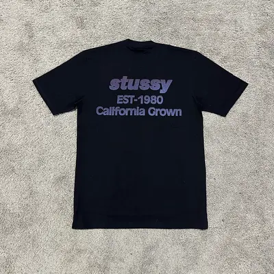 STU CALIFORNIA GROWN TEE PIGMENT DYED - BLACK