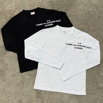 Sup CDG long Sleeve Tee Black/White[size one up pls]