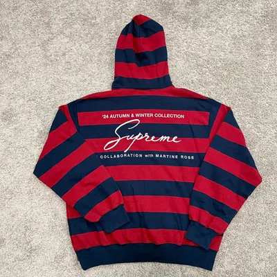 Sup mar*ine rose hoodie navy/red