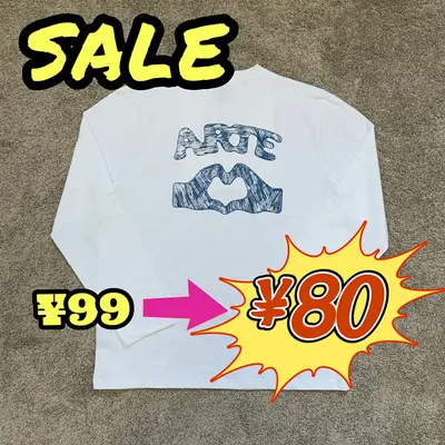[¥99⮕¥80] Ate peace love long sleeve tee