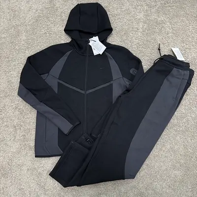 [EU/USA Version] NK new season tech fleece suit (Black/Grey)(Same day send out)