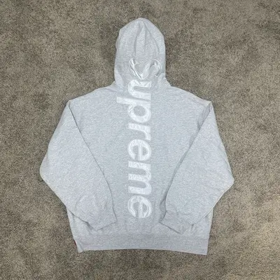 Sup Satin Appliqué Hooded Sweatshirt