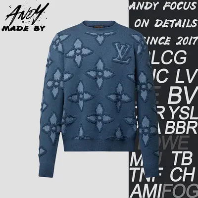 💰(€53=440CNY) L*V Circle yarn crochet jacquard sweater Item ID:10000321
