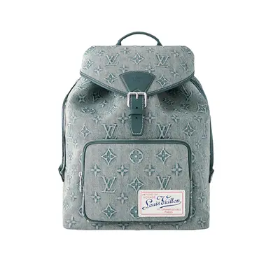 💰(€170=1400CNY) L*V full-print embossed old flower washed denim backpack Item ID:40008837