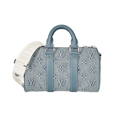 💰(€158=1300CNY)LV Washed Blue Denim Canvas Bag Small Size "Key Details" Item ID:40001653