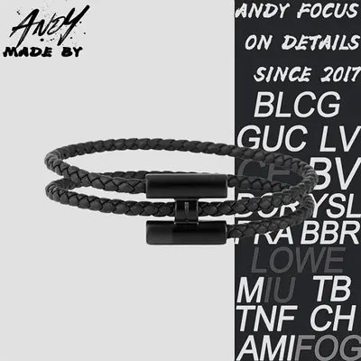 💰(€31=250CNY) black double-layer braided bracelet Item ID:50002841