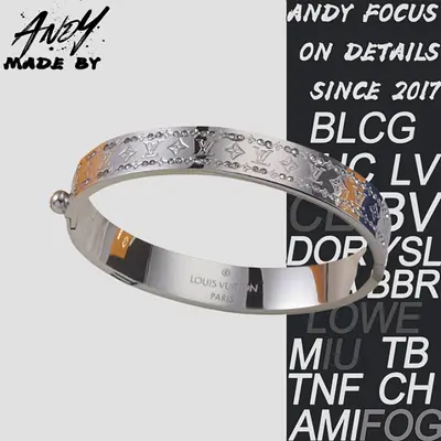 💰(€34=280CNY)Engraved Printed Bracelet White Gold Item ID:50007139