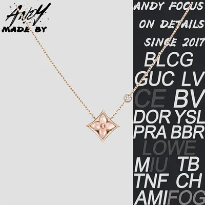 💰(€31=250CNY)Color Blossom series diamond flower necklace White Pink Item ID:50000228