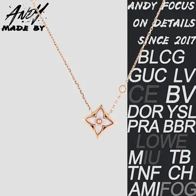 💰(€31=250CNY) Color Blossom series diamond flower necklace White Pink Item ID:50004779