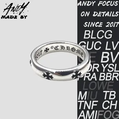💰(€26=210CNY)C*hrome Hearts Concave Cross Ring Item ID:50004947