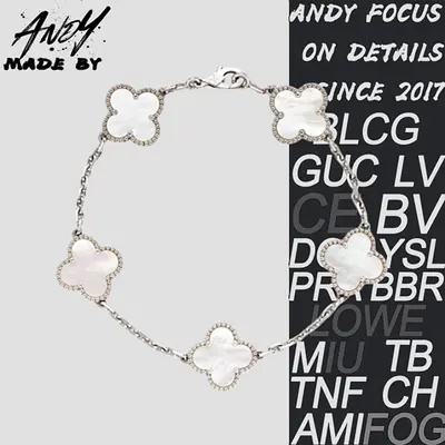 💰(€34=280CNY)Van Clover White Fritillaria Bracelet Material Description Item ID:50006013