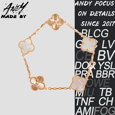 💰(€37=300CNY)Van mini full diamond 6 flower bracelet Item ID:50001622