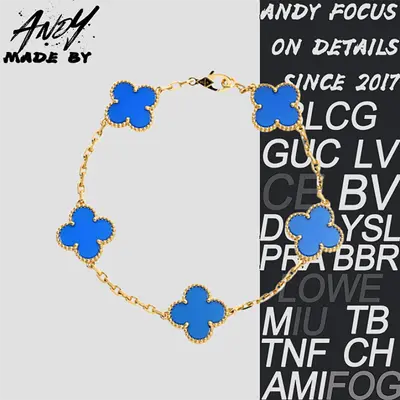 💰(€34=280CNY)Fancy Blue Jade Marrow Five Flower Bracelet in Golden Yellow Item ID:50004665