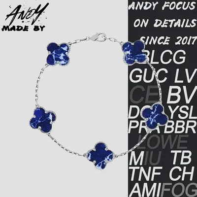 💰(€40=330CNY) Peter Stone Five Flower Bracelet White Gold Item ID:50000938