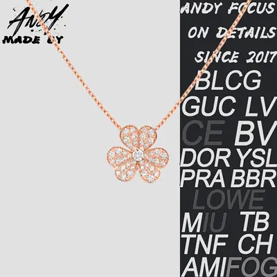 💰(€28=230CNY)VCA Clover Necklace Rose Gold Item ID:50007517