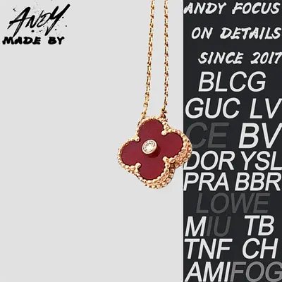 💰(€31=250CNY)VCA Classic Single Flower Clover Diamond Set Necklace in Gold Item ID:50008832