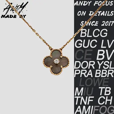 💰(€31=250CNY)VCA Classic Single Flower Clover Diamond Set Necklace Rose Gold Item ID:50006324