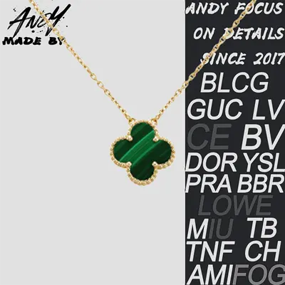 💰(€22=179CNY)Va Natural Peacock Clover Necklace Rose Gold Item ID:50003648