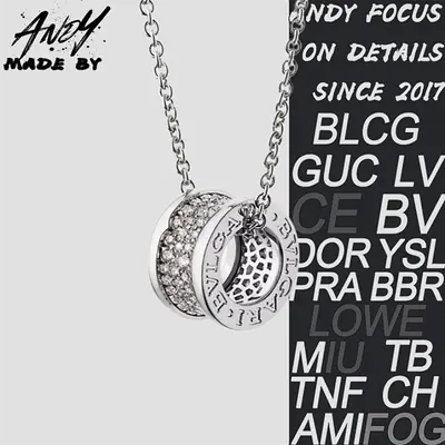 💰(€37=300CNY)B* Bulgari Full Diamond Big Waist Necklace in White Gold Item ID:50006748