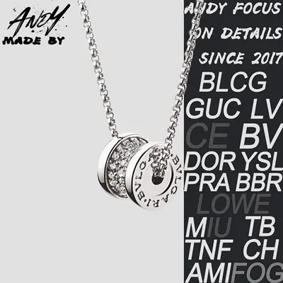 💰(€35=290CNY)B*Bulgari Full Diamond Small Waist Necklace in White Gold Item ID:50000650