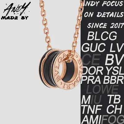 💰(€41=340CNY)B*Bulgari Matte Ceramic Necklace Rose Gold Item ID:50000637