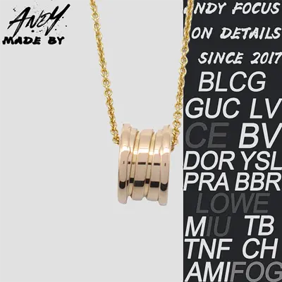 💰(€35=290CNY)B* Bulgari Smooth Spring Necklace Rose Gold Item ID:50006318