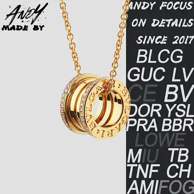 💰(€38=310CNY)B*Bulgari edge studded diamond spring necklace in rose gold Item ID:50005903