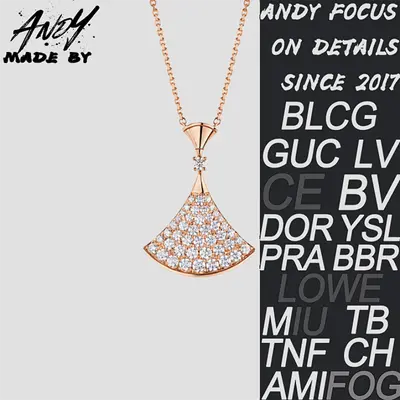💰(€33=270CNY)B*Full Diamond Skirt Necklace Rose Gold At Item ID:50006271