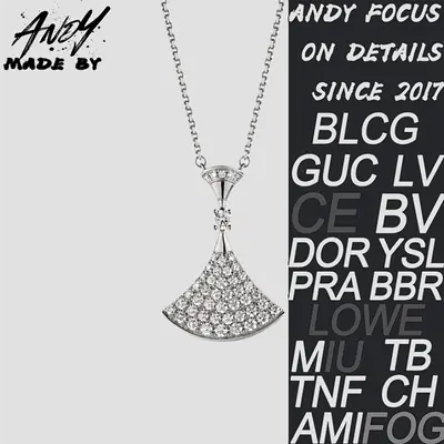 💰(€33=270CNY)B* full diamond dress necklace in white gold At Item ID:50006271