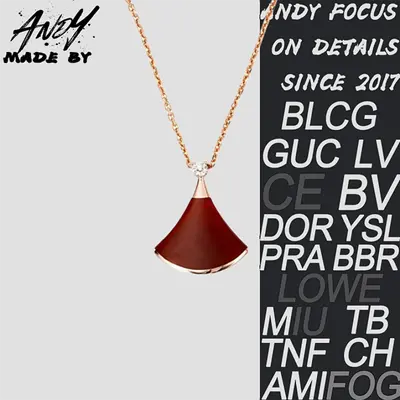 💰(€32=260CNY)B*Classic Small Fan Beimu Necklace Rose Gold Item ID:50001789