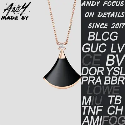 💰(€33=270CNY)B*Fan Beimu Necklace Black Rose Gold Item ID:50008099