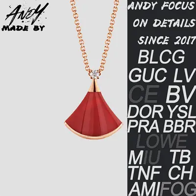 💰(€22=179CNY)B* Fan Beimu Necklace Red Rose Gold Item ID:50008099
