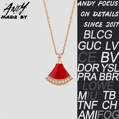 💰(€33=270CNY)B* small size with diamond dress necklace, red rose goldItem ID:50007346