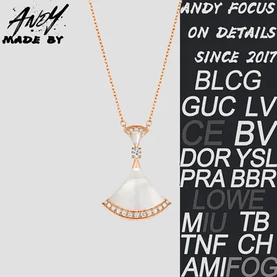💰(€34=280CNY)B*Diamond Skirt Necklace White Rose Gold Item ID:50002986