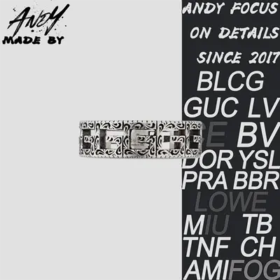 💰(€33=270CNY)G*ucci Square G-Pattern Silver Ring Item ID:50007147