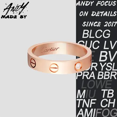 💰(€29=240CNY)C*Narrow Edition Single Diamond Ring Rose Item ID:50008995