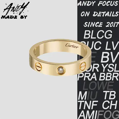 💰(€29=240CNY)C*Di Ya Narrow Edition Single Diamond Ring Gold [V Gold Version] Item ID:50008995