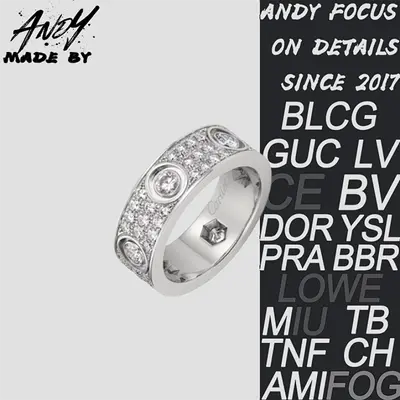 💰(€40=330CNY)C*Six Main Stone Full Diamond Ring in White Gold Item ID:50008417