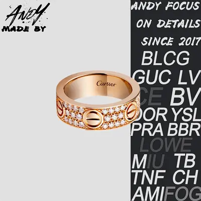 💰(€40=330CNY)C*wide full diamond ring in rose gold color Item ID:50007298