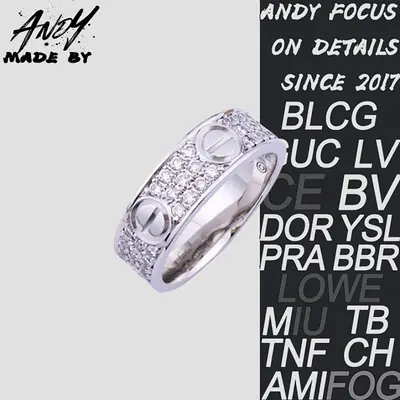 💰(€40=330CNY)C*wide full diamond ring in white gold color Item ID:50007298