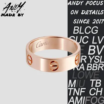💰(€35=290CNY)C*Wide Diamond Free Ring Rose Gold [V Gold Version] Item ID:50002865