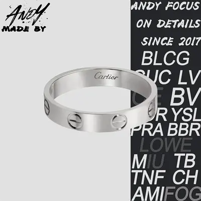 💰(€28=230CNY)C*Narrow Edition Diamond Free Ring in White Gold [V Gold Version] Item ID:50008168